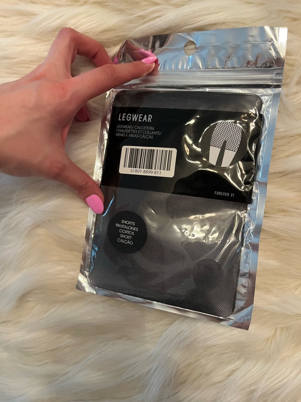 Forever 21 Black Legwear Shorts - Shiny Pack